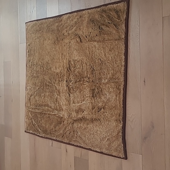 EUC Pottery Barn Throw Blanket Brown/Grey Faux Fur Heavy Weight Sofa Blanket - Picture 3 of 11